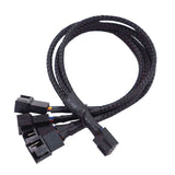 Computer PWM Temperature Control Cooling Fan Extension Cable Chassis HUB Connector(1 In 4) 0.27m
