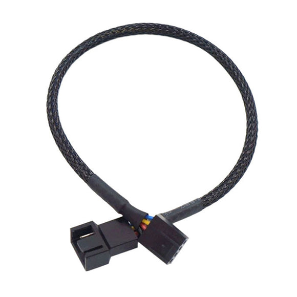 Computer PWM Temperature Control Cooling Fan Extension Cable Chassis HUB Connector(1 In 1) 0.27m