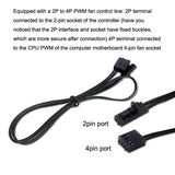 PWM Fan Hub Desktop Computer CPU Fan Expander Supports 3Pin&4Pin(Black)