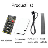 PWM Fan Hub Desktop Computer CPU Fan Expander Supports 3Pin&4Pin(Black)