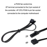 PWM Fan Hub Computer CPU Fan Extender(SATA Interface)