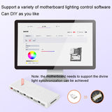 COOLMOON AM10 ARGB+PWM Dual 10 Ports Temperature Control Splitter Case Fan 5V 3Pin HUB(Black)