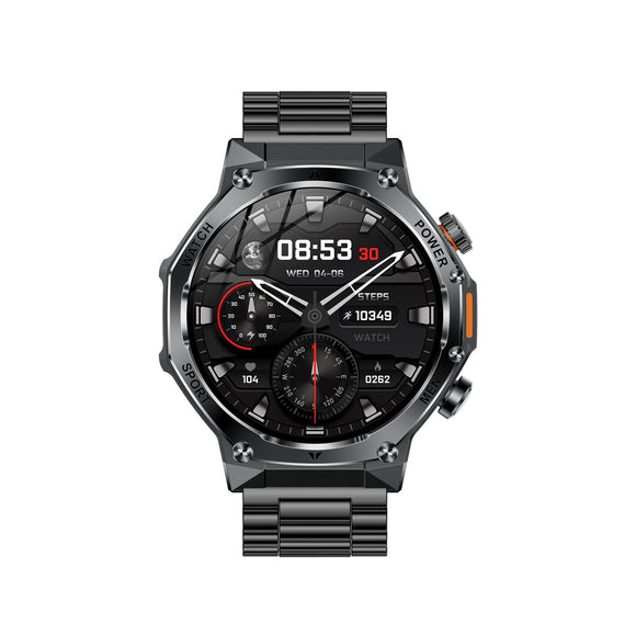 AK82 BT Call Smart Watch, Support Blood Oxygen / Blood Pressure / Heart Rate / Sports Health Monitoring Fitness Tracker(Space Gray Steel)