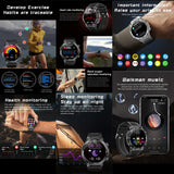 AK82 BT Call Smart Watch, Support Blood Oxygen / Blood Pressure / Heart Rate / Sports Health Monitoring Fitness Tracker(Space Gray Steel)