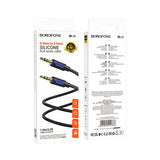 Borofone BL20 True Sound AUX Silicone Audio Cable, 3.5mm to 3.5mm Cable(White)