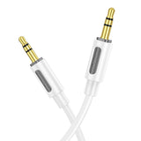 Borofone BL20 True Sound AUX Silicone Audio Cable, 3.5mm to 3.5mm Cable(White)