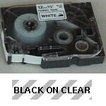 Brother TZe tape 36mmx8m black/clear