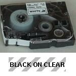 Brother TZe tape 12mmx8m black/clear