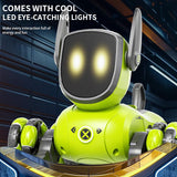 JJR/C Q200 Small Eight-wheeled Multi-function Remote Control Robot Dog with RC Watch(Blue)