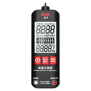 BSIDE A1 Dual Mode Smart Handheld High Precision Detection Electrician Voltage Multimeter Without Battery(Black)