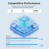 Intel Alder Lake N150 WIFI 6+BT4.2 Office Home Mini PC Win11 DDR4 3200MHz, Spec: 16G+1TB EU Plug