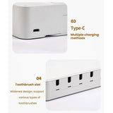 Smart UV Disinfection Toothbrush Holder With Punch-Free Installation(White)