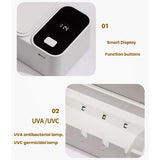 Smart UV Disinfection Toothbrush Holder With Punch-Free Installation(White)