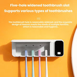 Smart UV Disinfection Toothbrush Holder With Punch-Free Installation(White)