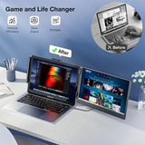 Dual Screen S1 FHD 1080P 14inch LCD Monitors IPS Portable Laptop Extended Monitor for Business Leisure and Gaming