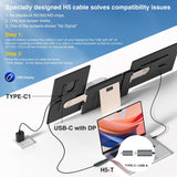 16 Inch 1200P S7 Laptop Screen Extender Portable Ultra Thin Triple Screen Portable Monitor for Laptop with H5 Cable