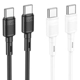 hoco X83 60W USB-C / Type-C to USB-C / Type-C Victory Charging Data Cable，Length：1m(White)