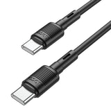 hoco X83 60W USB-C / Type-C to USB-C / Type-C Victory Charging Data Cable，Length：1m(Black)