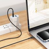 hoco X83 60W USB-C / Type-C to USB-C / Type-C Victory Charging Data Cable，Length：1m(Black)
