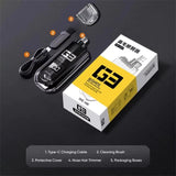 WUSHANG Rechargeable Nose Hair Trimmer USB-C Charging Gentle & Painless Nasal Grooming(Black)