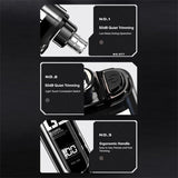 WUSHANG Rechargeable Nose Hair Trimmer USB-C Charging Gentle & Painless Nasal Grooming(White)