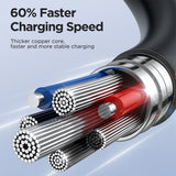 JOYROOM SA38-CC3 60W USB-C / Type-C to USB-C / Type-C Coiled Fast Charging Data Cable, Length:1.5m(Black)