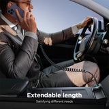 JOYROOM SA38-CC3 60W USB-C / Type-C to USB-C / Type-C Coiled Fast Charging Data Cable, Length:1.5m(Black)