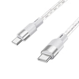 hoco X99 Crystal Junction 60W USB-C / Type-C to USB-C / Type-C Silicone Charging Data Cable, Length:1m(Grey)