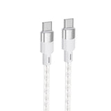 hoco X99 Crystal Junction 60W USB-C / Type-C to USB-C / Type-C Silicone Charging Data Cable, Length:1m(Grey)