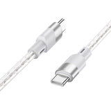 hoco X99 Crystal Junction 60W USB-C / Type-C to USB-C / Type-C Silicone Charging Data Cable, Length:1m(Grey)