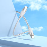 hoco X99 Crystal Junction 60W USB-C / Type-C to USB-C / Type-C Silicone Charging Data Cable, Length:1m(Grey)