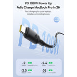 Baseus Silky Series 2m 100W USB-C / Type-C to Type-C Fast Charging Cable(White)