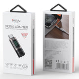 Yesido GS24 100W USB-C / Type-C to USB-C / Type-C Aluminum Alloy Digital Display Adapter(Tarnish)