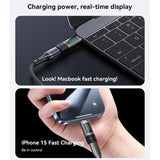 Yesido GS24 100W USB-C / Type-C to USB-C / Type-C Aluminum Alloy Digital Display Adapter(Tarnish)