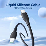 JOYROOM SA29-CC5 100W USB-C/Type-C to USB-C/Type-C Liquid Silicone Fast Charging Data Cable, Length: 1.2m(Black)