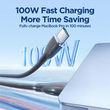 JOYROOM SA29-CC5 100W USB-C/Type-C to USB-C/Type-C Liquid Silicone Fast Charging Data Cable, Length: 1.2m(Black)