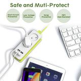 Power Strip 1/2 EU Plug 4 USB Port 1200W 250V 1.5m Cable Wall Socket EU Plug Outlets(2 OUTLET 4USB)