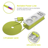 Power Strip 1/2 EU Plug 4 USB Port 1200W 250V 1.5m Cable Wall Socket EU Plug Outlets(2 OUTLET 4USB)