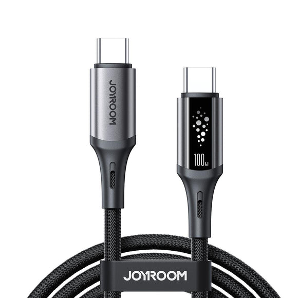 JOYROOM S-A60 StarTalk Series 100W Type-C to Type-C Fast Charging Data Cable, Length: 1.2m(Black)