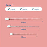 Pack Silicone Ties Multi-Use Food Bag Clip Data Cable Winder Organizer 15cm(Black)