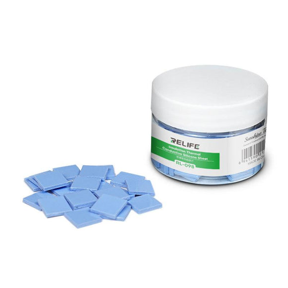 RELIFE RL-098 100pcs /Box Soft Compressible Insulating Thermal Silicone Sheet For Various Electronic Devices Components