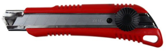 Bræk-af-kniv 18mm m/skruelås Tecos rød L-WL 2 extra blade