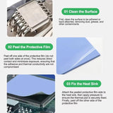 RELIFE RL-098 100pcs /Box Soft Compressible Insulating Thermal Silicone Sheet For Various Electronic