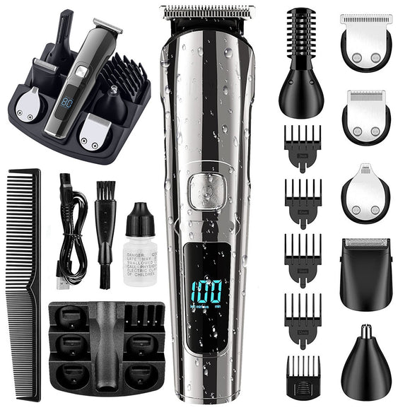 6 in 1 Men Waterproof Electric Hair Trimmer Kit Nose Trimmer, Mustache Trimmer Body Shaver 8688