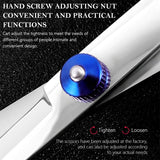 7pcs / Set Professional Hair Cutting Thinning Scissor Hairdressing Flat Shear Scissors Kit(Gold Silver)