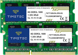 Timetec 16GB Kit (2x8GB) DDR3L/ DDR3 1600MHz PC3-12800 Unbuffered Non-ECC 1.35V