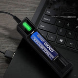 USB 18650 Battery Single Slot Holder Charger with Flashlight Function