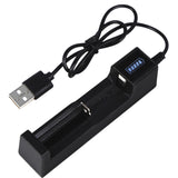 USB 18650 Battery Single Slot Holder Charger with Flashlight Function