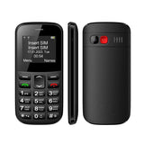 MXMID B210 Keypad Phone, 1.77 inch SC6531E, LED Flashlight, Big Keyboard Big Fonts, SOS, Network: 2G, Dual SIM, Plug:EU Plug(Black)