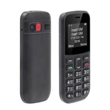 MXMID B210 Keypad Phone, 1.77 inch SC6531E, LED Flashlight, Big Keyboard Big Fonts, SOS, Network: 2G, Dual SIM, Plug:EU Plug(Black)
